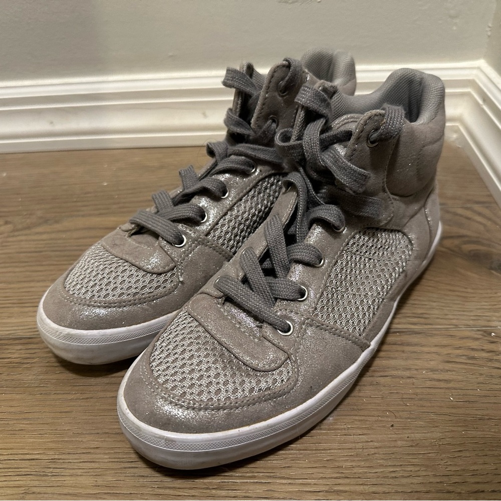 Guess Gray High-Top Sneakers